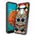 Capsule Case Compatible with LG Aristo 5 / Aristo 5+ [Hybrid Gel Design Slim Thin Fit Soft Grip Black Case Protective Cover] for LG Aristo 5 LMK300 (Sugar Skull Calavera)