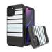 Capsule Case Compatible with iPhone 12 Pro Max [Shock Defender Hybrid Slim Design Protective Black Case Cover] for iPhone 12 Pro Max 6.7 inch (Black Mint Stripe)