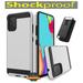 for Samsung Galaxy A32 5G Hybrid Rugged Brushed Metal Design [Soft TPU + Hard PC] Dual Layer Shockproof Armor Impact Slim Cover Xpm Phone Case [Silver]