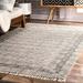 Brooklyn Rug Co Geometric Ivory Flatweave Sparkling Cotton Fringe Area Rug