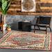 Brooklyn Rug Co Traditional Indoor/ Outdoor Vintage Bloom Border Area Rug