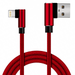 Charger 10FT Fast USB Charging Cable Cord Braided Nylon High-Speed iPhone Cable with Premium Angled Connector Compatible iPhone X/8/8 Plus/7/7 Plus/6/6S/6 Plus/5S/SE/Mini/Air/Pro Case - Red