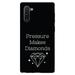 DistinctInk Case for Samsung Galaxy Note 10 (6.3 Screen) - Custom Ultra Slim Thin Hard Black Plastic Cover - Pressure Makes Diamonds - Black White - Inspirational Quote