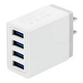 USB Charger Cube Wall Charger Plug 3.1A 4-Muti Port USB Adapter Power Plug Charging Station Box Base Replacement for iPhone 11 Pro Max/X/8/7 iPad Samsung Phones and More USB Wall Charging Block