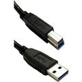 Cable Wholesale 10U3-02206BK Black USB 3.0 Cable Type A Male to B Male - 6 ft.