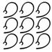 Universal Replacement Ear Hooks for Wireless Bluetooth Earbuds Headset Earhook Clips - Snap-in Spare Clamp Hooks Compatible for Plantronics Samsung Motorola LG Jabra & Other Headsets 9 Pack Black