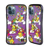 Head Case Designs Officially Licensed Looney Tunes Patterns Tweety Purple Hybrid Case Compatible with Apple iPhone 12 / iPhone 12 Pro