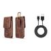 Bemz Accessory Bundle for AT&T AXIA - Vertical Belt Holster Carrying Case with Card Slots (Brown) with Durable Fast Charge/Sync Micro USB Charger Cable (3.3 Feet) and Atom Cloth