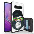 Galaxy S10+ Case Duo Shield Slim Wallet Case + Dual Layer Card Holder For Samsung Galaxy S10+ [NOT S10 OR S10e] (Released 2019) Hip Hop Gorilla