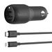 Belkin 30W USB-C + USB-A Car Charger + USB-C to Lightning Cable Black