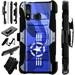 WORLD ACC LuxGuard Holster Case Compatible with Samsung Galaxy A21 Hybrid Phone Cover (Air Force Star)