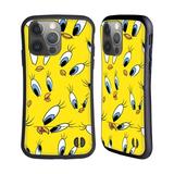 Head Case Designs Officially Licensed Looney Tunes Patterns Tweety Hybrid Case Compatible with Apple iPhone 14 Pro