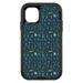 DistinctInk Custom SKIN / DECAL compatible with OtterBox Defender for iPhone 11 Pro (5.8 Screen) - Modern Floral - Navy - House Deer Tree