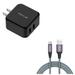 2-Port USB 30W Fast Home Charger w Power Cord Type-C 10ft USB Cable L2R for Samsung Galaxy Tab S6 10.5 S5e 10.5 S4 10.5 Note 10 Plus A 10.1 (2019) Fold A20 A10e - Sony Xperia 5 10 Plus 1