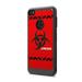 Capsule Case Compatible with Alcatel Idol 5 Alcatel Nitro 5 [Drop Protection Shock Proof Carbon Fiber Black Case Defender Design Strong Armor Shield Phone Cover] - (Red Biohazard)