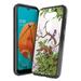 Capsule Case Compatible with LG Tribute Monarch [Hybrid Gel Design Slim Thin Fit Soft Grip Black Case Protective Cover] for Boost Mobile LG Tribute Monarch LMK300TM (Birds on Trees)