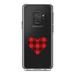 DistinctInk Clear Shockproof Hybrid Case for Samsung Galaxy S9 (5.8 Screen) - TPU Bumper Acrylic Back Tempered Glass Screen Protector - Buffalo Heart - Red Black Plaid