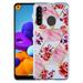 Samsung Galaxy A21 Phone Case Marble Design Pattern Hybrid Bumper Shiny TPU Soft Rubber Silicone Raised Rugged Edge Cover Electroplated Slim Thin Case PINK ROSES Marbling for Samsung Galaxy A21 [2020]