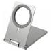 Foldable Phone Charger Stand Cradle Dock for Desk/ Office / Home Desk Compatible for Apple Magsafe (Silver)