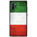 DistinctInk Case for Samsung Galaxy Note 10 PLUS (6.8 Screen) - Custom Ultra Slim Thin Hard Black Plastic Cover - Italy Flag Old Weathered Red White Green - Love of Italy