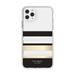 kate spade new york Defensive Hardshell Case (1-PC Comold) for iPhone 11 Pro Max Park Stripe Gold Foil/Black/Cream/Cream Bumper/Clear