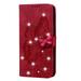 Allytech Galaxy S21 Case(6.2 ) PU Leather Magnetic Bling Diamonds Embossed Butterfly Case with Card Slots Flip Stand Hand Strap Cover SmartPhone Case for Samsung Galaxy S21 5G 6.2 2021 Red