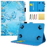 7.5 - 8.5 Universal Tablet Cover Allytech PU Leather Flip Wallet Kids Case Smart Folio Stand Cover for Samsung Galaxy Tab A Tab 4 Tab E 8.0/ Huawei/ Lenovo Tab/ Fire HD 8 and More Diamond Butterfly