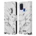 Head Case Designs Officially Licensed Juventus Football Club Marble White Leather Book Wallet Case Cover Compatible with Samsung Samsung Galaxy A21s (2020)