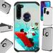 Compatible with Motorola Moto G Stylus (2020) | Moto G Power (2020) | Moto G Pro Holiday Fusion Hybrid Phone Case Cover (Snowboard Snow Man)