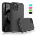 iPhone 12 Pro Max Case 2020 Apple 6.7 iPhone 12 Pro Max Cute Case Takfox Shock Absorbing Case Rubber Silicone & Plastic Scratch Resistant Bumper Grip Sturdy Hard Phone Cases Cover New Black