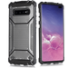 for 6.4 Samsung Galaxy S10 Plus Metal Jacket Shockproof Absorber Rugged Defender Edges Raised Bevel Design Screen Protection Hybrid Hard Back Slim Armor Impact Bumper Protective Phone Case [Darkgray]