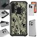 WORLD ACC Fusion Phone Case Compatible with Samsung Galaxy A21 + TEMPERED GLASS Hybrid TPU Phone Cover (Skull Guitar)