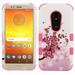 TUFF Hybrid Rugged Protection Case Cover and Atom Cloth for Moto E5 Cruise (Cricket) - Spring Flowers