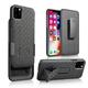 iPhone 12 Mini Case Combo Shell & Holster Case with Clip - Shell Case with Built-in Kickstand Defender Shock Proof Swivel Belt Clip Case for Apple iPhone iPhone 12 Mini - Black
