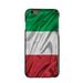 DistinctInk Case for iPhone 6 / 6S (4.7 Screen) - Custom Ultra Slim Thin Hard Black Plastic Cover - Italian Flag Italy Waving Red White Green - Love of Italy