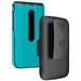 Case with Clip for LG Wine 2 LTE Nakedcellphone [Teal Mint Cyan] Snap-On Cover with [Rotating/Ratchet] Belt Hip Holster for LG Wine 2 LTE Flip Phone (LM-Y120) from US Cellular