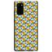 DistinctInk Case for Samsung Galaxy Note 20 ULTRA (6.9 Screen) - Custom Ultra Slim Thin Hard Black Plastic Cover - Summer Vibes Floral Pattern Orange Blue Yellow