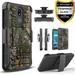 LG K40 Phone Case LG Xpression Plus 2 Case LG Harmony 3 Case LG Solo LTE Case LG K12 Plus Case with [Tempered Glass Screen Protector] 2-Piece Style Hybrid Shockproof Hard Case Cover -Camo