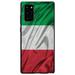 DistinctInk Case for Samsung Galaxy Note 20 (6.7 Screen) - Custom Ultra Slim Thin Hard Black Plastic Cover - Italian Flag Italy Waving Red White Green - Love of Italy