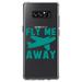 DistinctInk Clear Shockproof Hybrid Case for Samsung Galaxy Note 8 - TPU Bumper Acrylic Back Tempered Glass Screen Protector - Fly Me Away - Travel