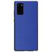 DistinctInk Case for Samsung Galaxy Note 20 (6.7 Screen) - Custom Ultra Slim Thin Hard Black Plastic Cover - Blue Stainless Steel Image Print - Faux Stainless Steel