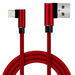 Charger 6FT Fast USB Charging Cable Cord Braided Nylon High-Speed iPhone Cable with Premium Angled Connector Compatible iPhone X/8/8 Plus/7/7 Plus/6/6S/6 Plus/5S/SE/Mini/Air/Pro Case - Red