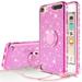 Apple iPhone 8 Plus Case iPhone 7 Plus Case Glitter Cute Ring Holder KickstandPhone Case Bling Diamond Rhinestone Bumper Protective Clear iPhone 7 Plus/ 8 Plus Case for Girl Women - Hot Clear