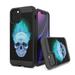 Capsule Case Compatible with iPhone 12 Pro [Shock Defender Hybrid Slim Design Protective Black Case Cover] for iPhone 12 6.1 inch (Blue Flame Skull)