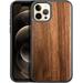 Nagebee Case for iPhone 12 Pro Max [Real Natural Walnut Wood] Dual Layer Hybrid Protective Bumper Shockproof Phone Cover (Every Piece is Unique) - Wood