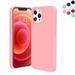 Silicone Case for iPhone 12 Pro and iPhone 12 -{Shock-Absorbent- Raised Edge Protection- Compatible with iPhone 12 Pro and iPhone 12 (6.1 inch} Light Pink Color