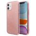 Insten Glitter Case for iPhone 12 Mini Case 5.4 Inch Soft TPU Sparkle Protective Cases Shock Absorption Crystal Clear Pink Bling Shinny Slim Cover for Women Girls