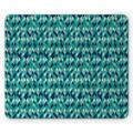 Snakeskin Print Mouse Pad Rhythmic Wild Animal Exotic Pattern Rectangle Non-Slip Rubber Mousepad Sea Green Night Blue by Ambesonne