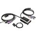 2PORT USB DVID CABLE KVM W/ AUDIO & MIC DVI RESOLTION 1920X1200