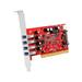 StarTech PCIUSB3S4 4 Port Pci Usb 3.0 Card W/ Sata Power